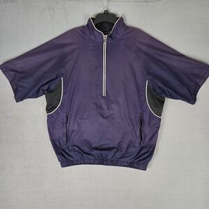 Footjoy Jacket Mens Large Dryjoys Tour Collection Short Sleeve 1/4 Zip Pullover